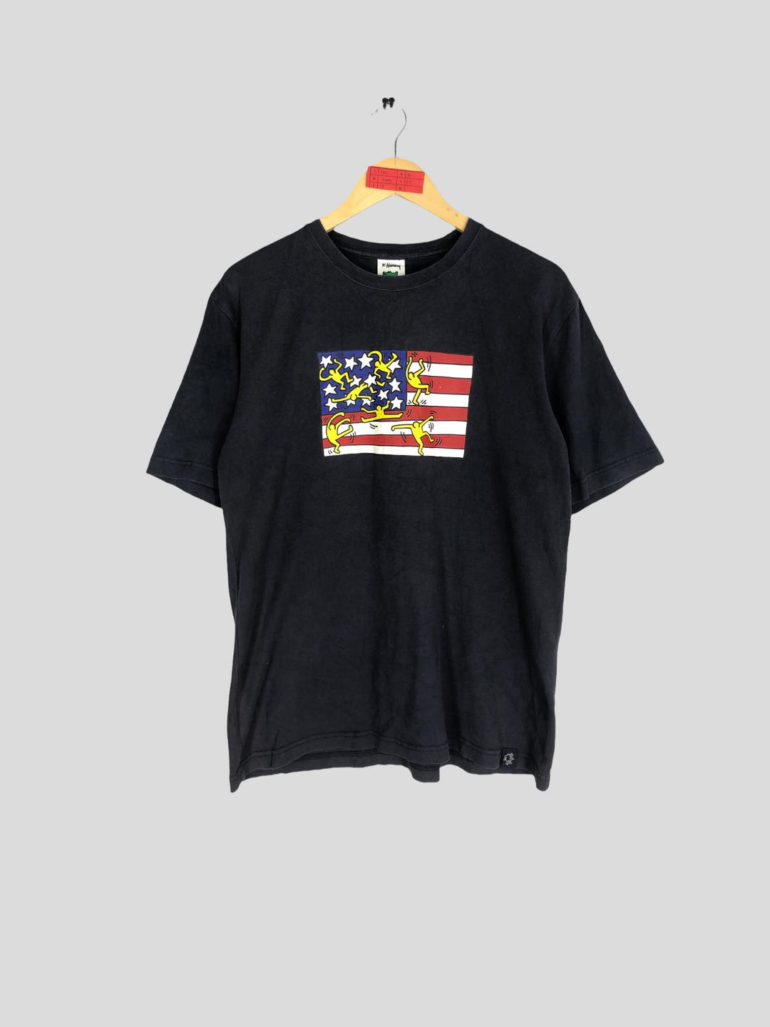 Vintage 90s Keith Haring American Flag T-shirt, Pop Art, Size L - Etsy