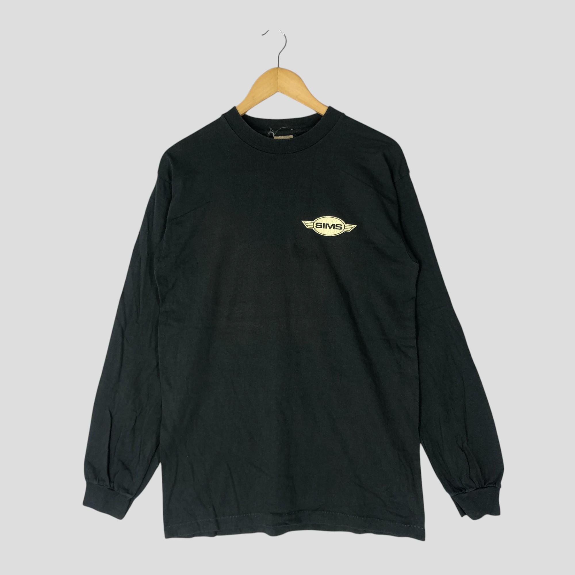 Vintage SIMS Skateboard Snowboards Style Long Sleeve T-shirt Size