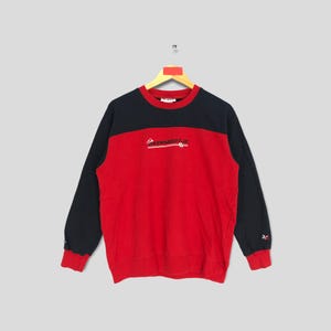 Vintage 90s Dale Earnhardt Jr. Nascar Sweatshirt XLarge Earnhardt Jr. American Racing Car Driver Crewneck Sweater Pullover Red Black Size XL