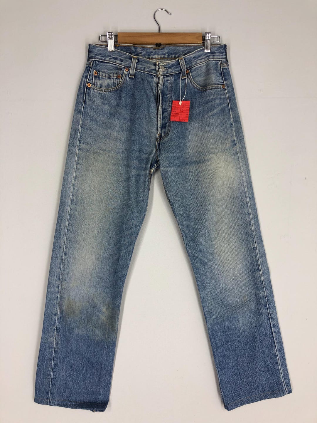 Size 30x39 Vintage 90s LEVI'S 501xx Light Blue Stone Wash