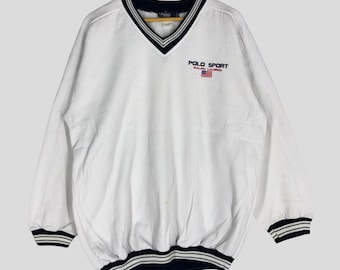 Vintage Polo Sport Ralph Lauren American Flag Sweatshirt - Size L
