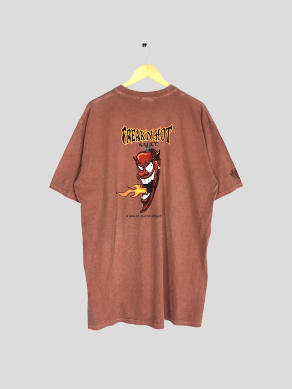 Vintage 90s Crazy Shirt Freak N Hot Sauce Graphic Tee (XL) - Etsy 