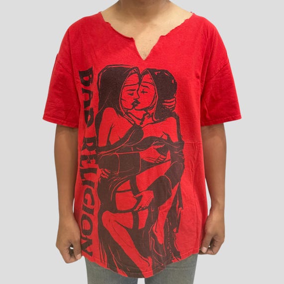 Vintage Distressed Bad Religion Big Image Band T Shirt Size L - Etsy