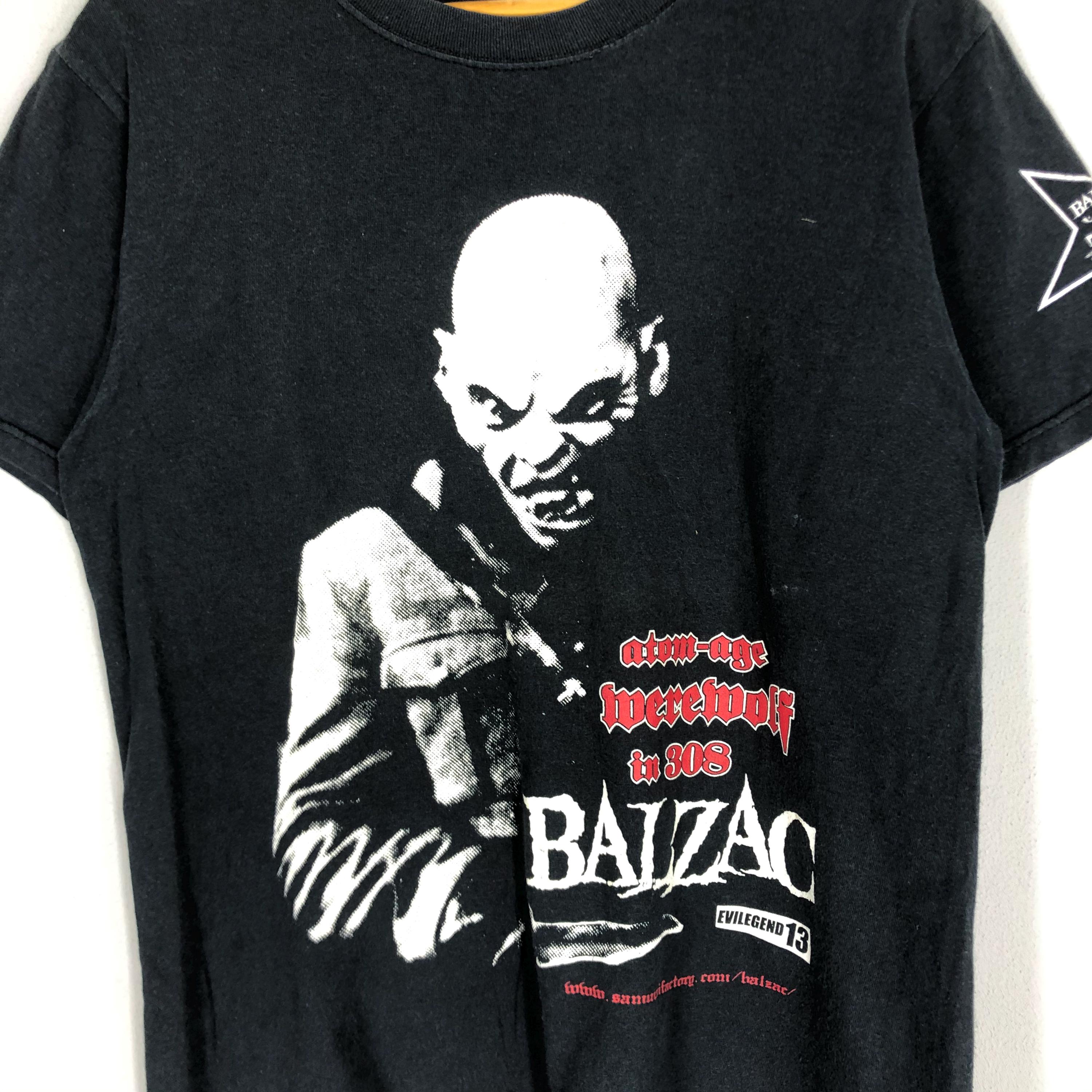 Vintage 90's Balzac Japanese Rock Black Large T Shirt Band
