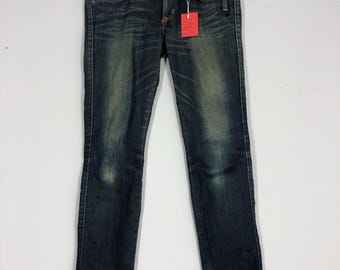 Vintage Edwin Stone Washed Jeans 32x41: Faded Black Slim Fit Denim