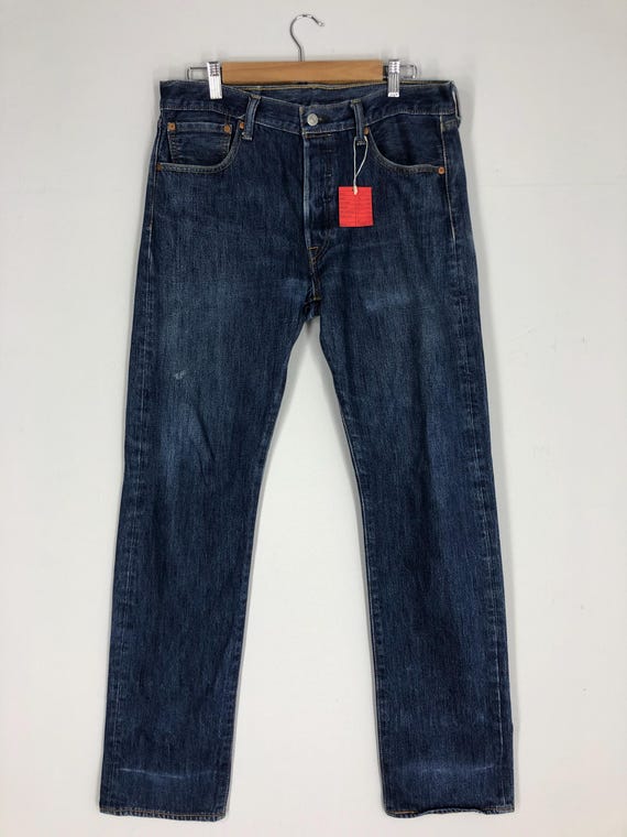 Vintage Levi's 501 Jeans 34x42, 90s Blue Stone Wash Denim - Etsy