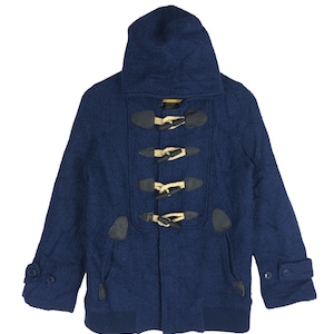 Né-net Issey Miyake Blue Duffle Jacket Né-net Fleece Hoodie Jacket 90&#39;s Ne-net Issey Miyake Sweater Ne-net Designer IS Jacket Size S