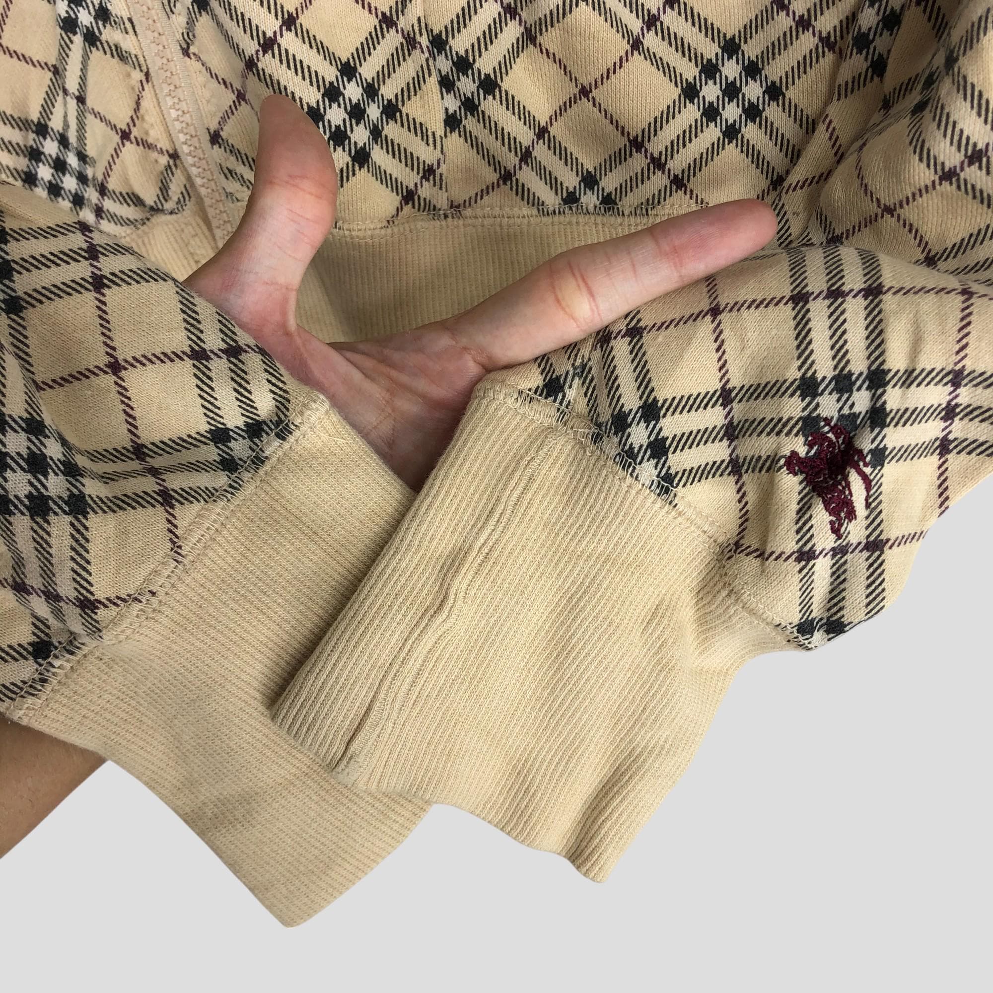 Vintage Burberry Novacheck Zipper Sweater Burberry Zipper Light