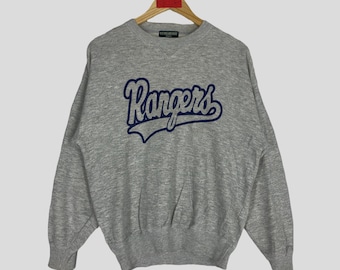 Vintage Texas Rangers MLB Sweatshirt: Gray Crewneck (Size M)