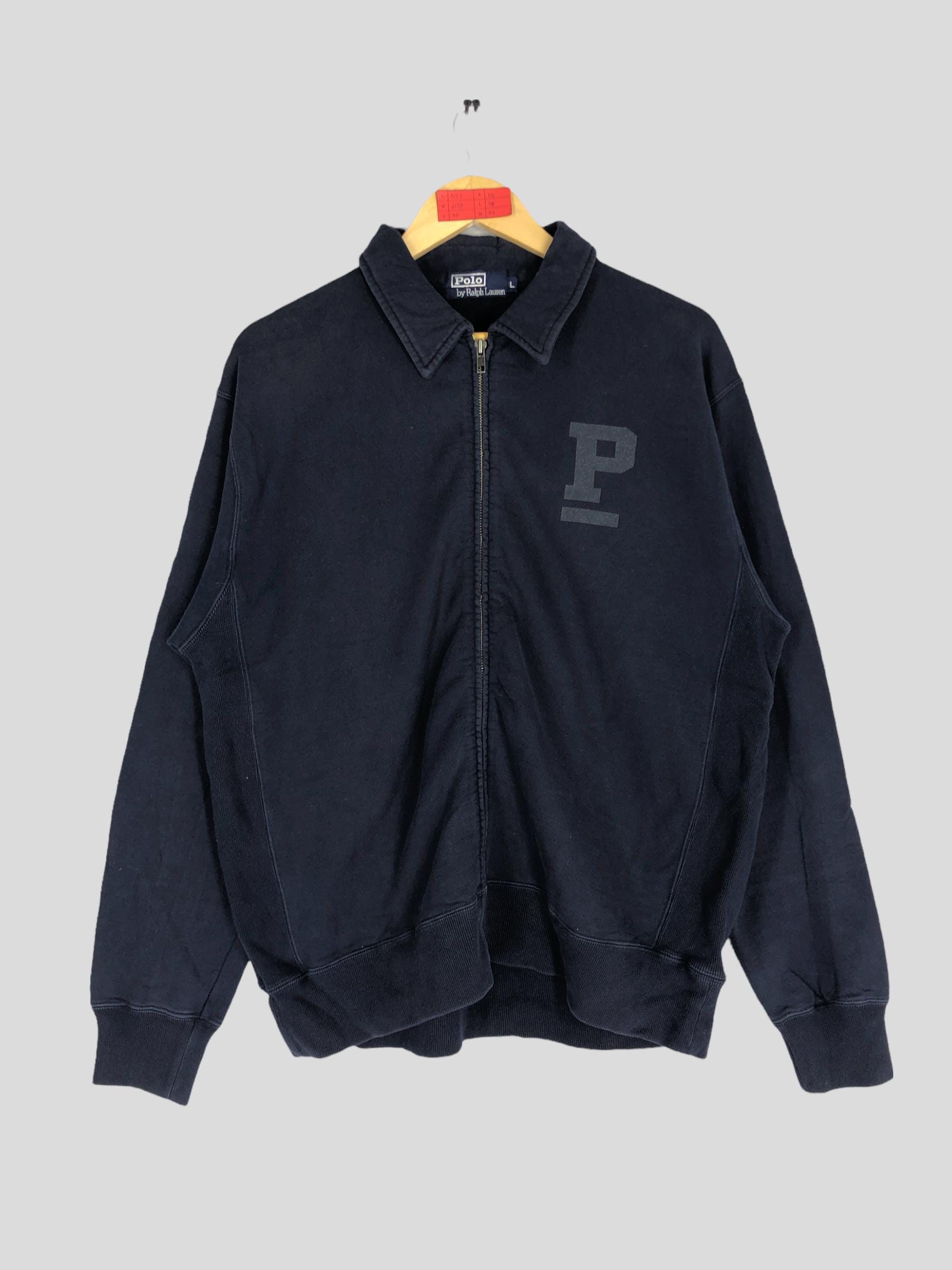 Vintage Polo by Ralph Lauren P Logo Zipper Sweater Large