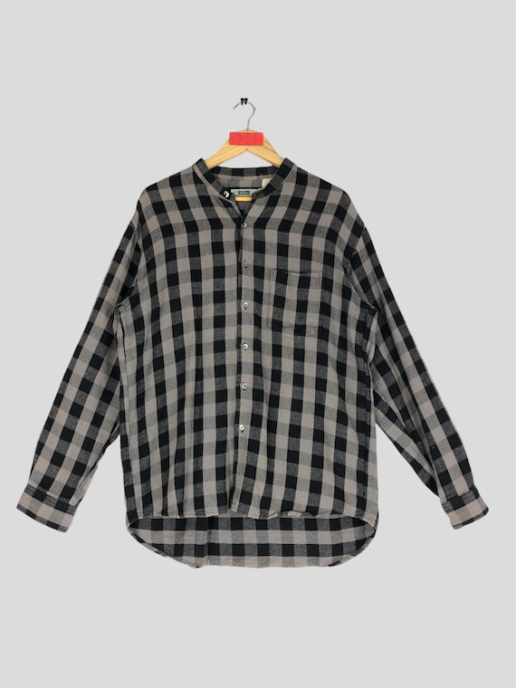 Vintage 90s Goodenough Plaid Oxford Shirt Jacket, Japanese