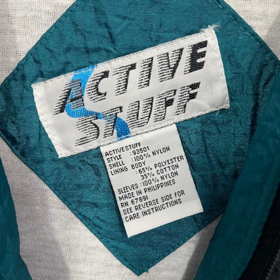 Vintage Active Stuff Colourblock Windbreaker Zipp… - image 10