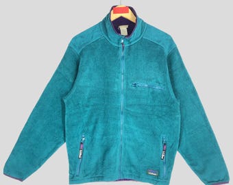 Vintage L.L. Veste fève homme petite polaire fermeture éclair