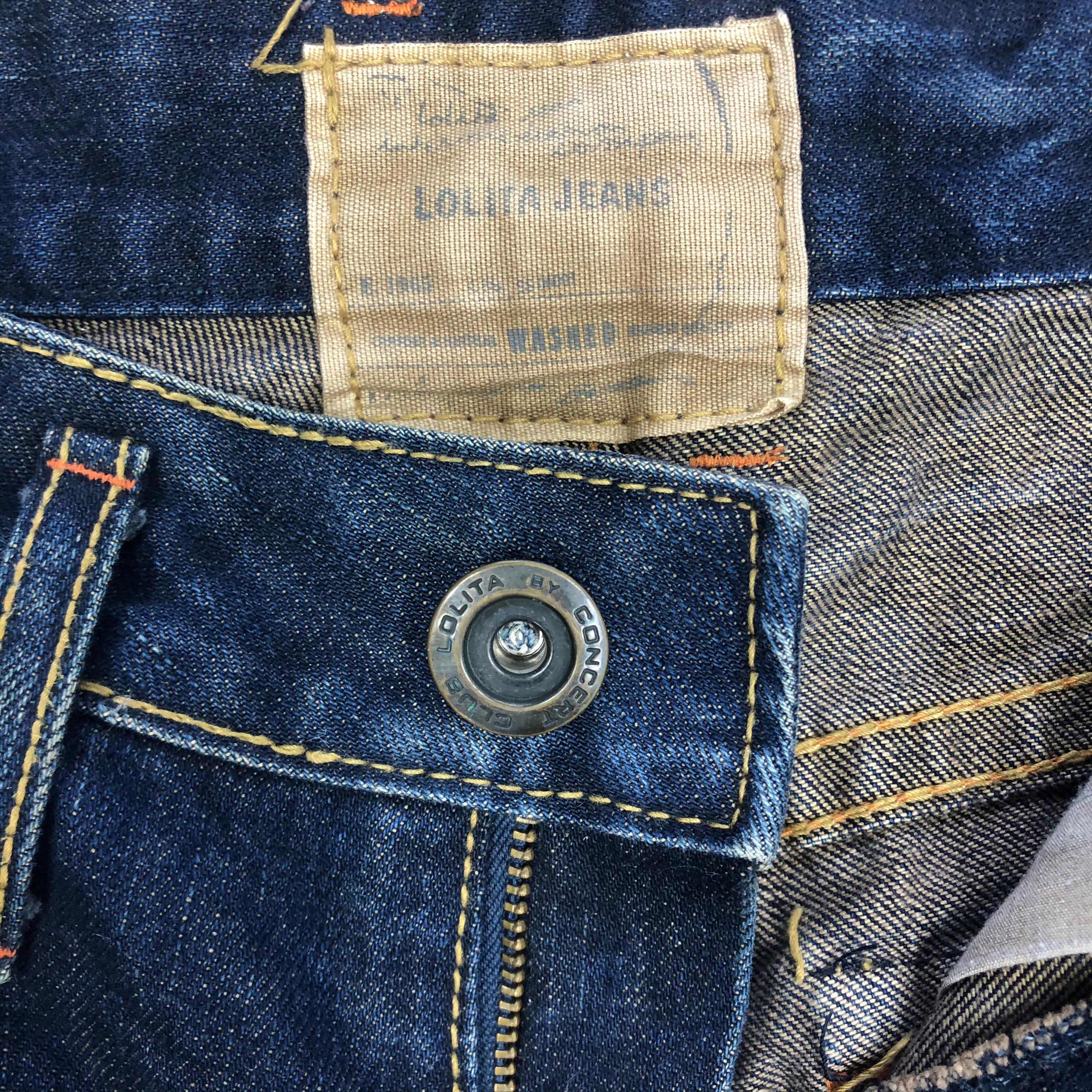 Size 31x43 Lolita Jeans Yellow Stone Washed Denim Lolita