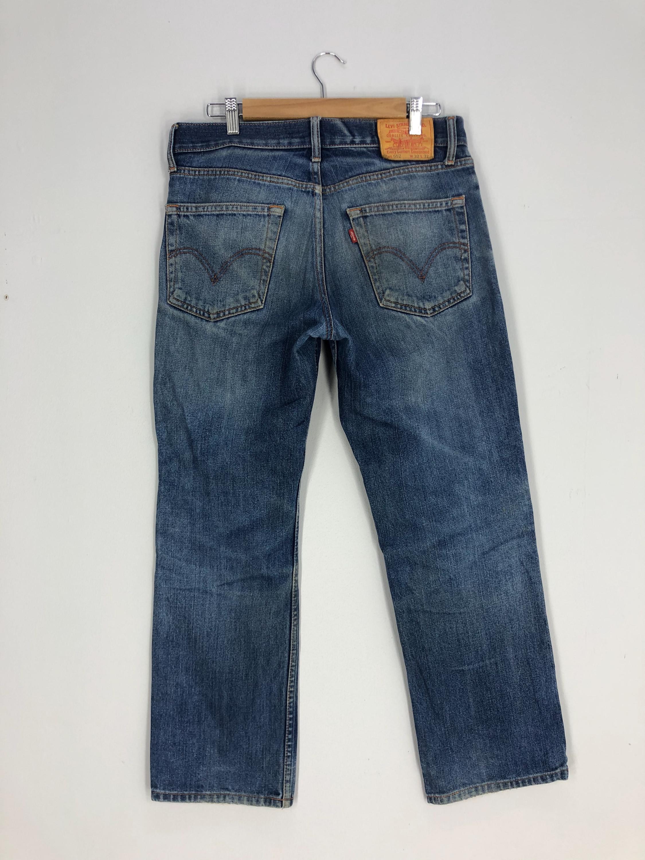 Size 34x37 Vintage Levi's 552 Stone Washed Jeans Levis Blue