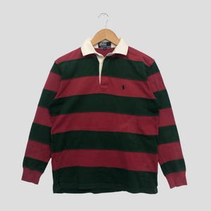 Vintage 90s LL Bean Striped Rugby Shirt: Gray Polo, Size M - Etsy