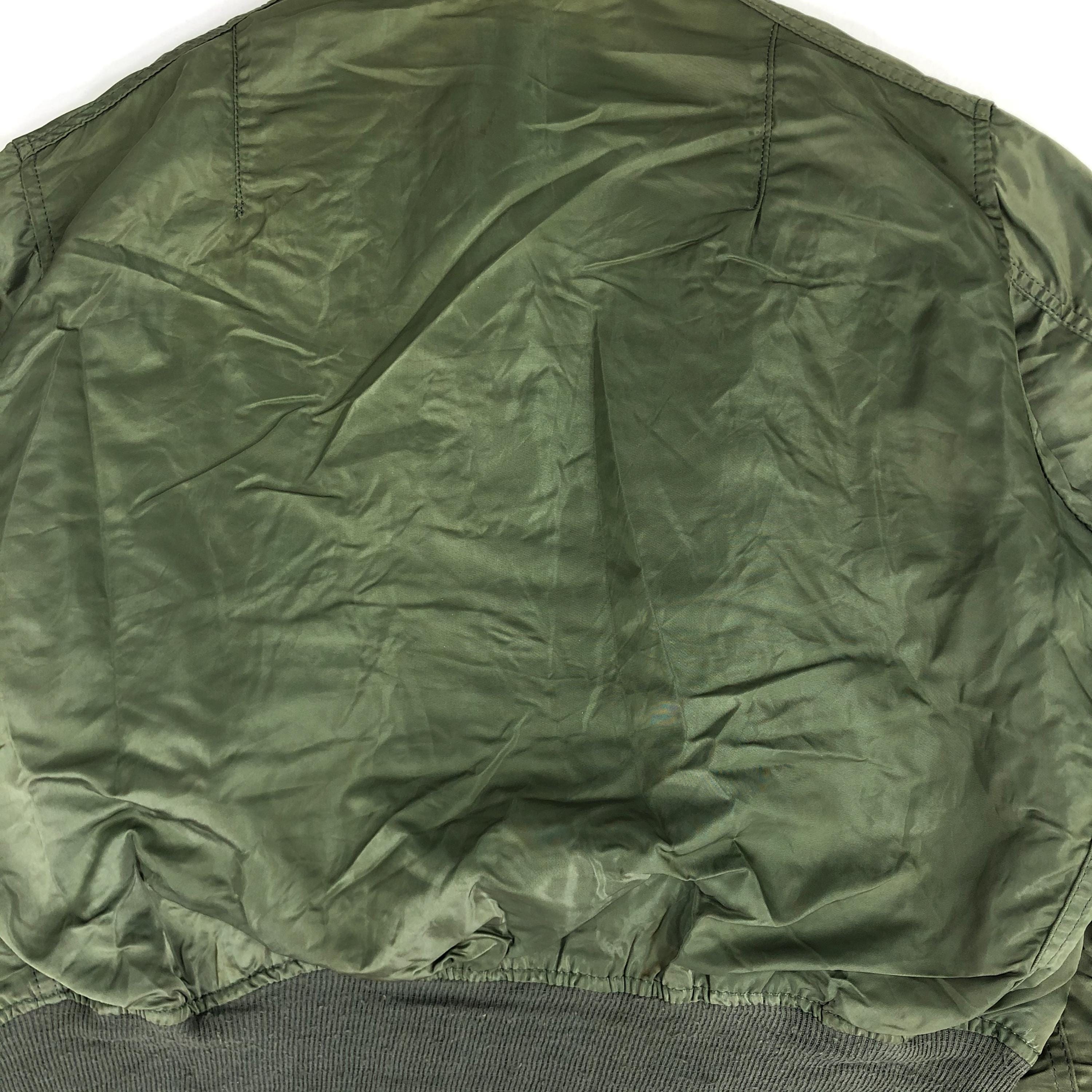 Vintage 80s 90s US Air Force Bomber Green Flight Jacket USAF