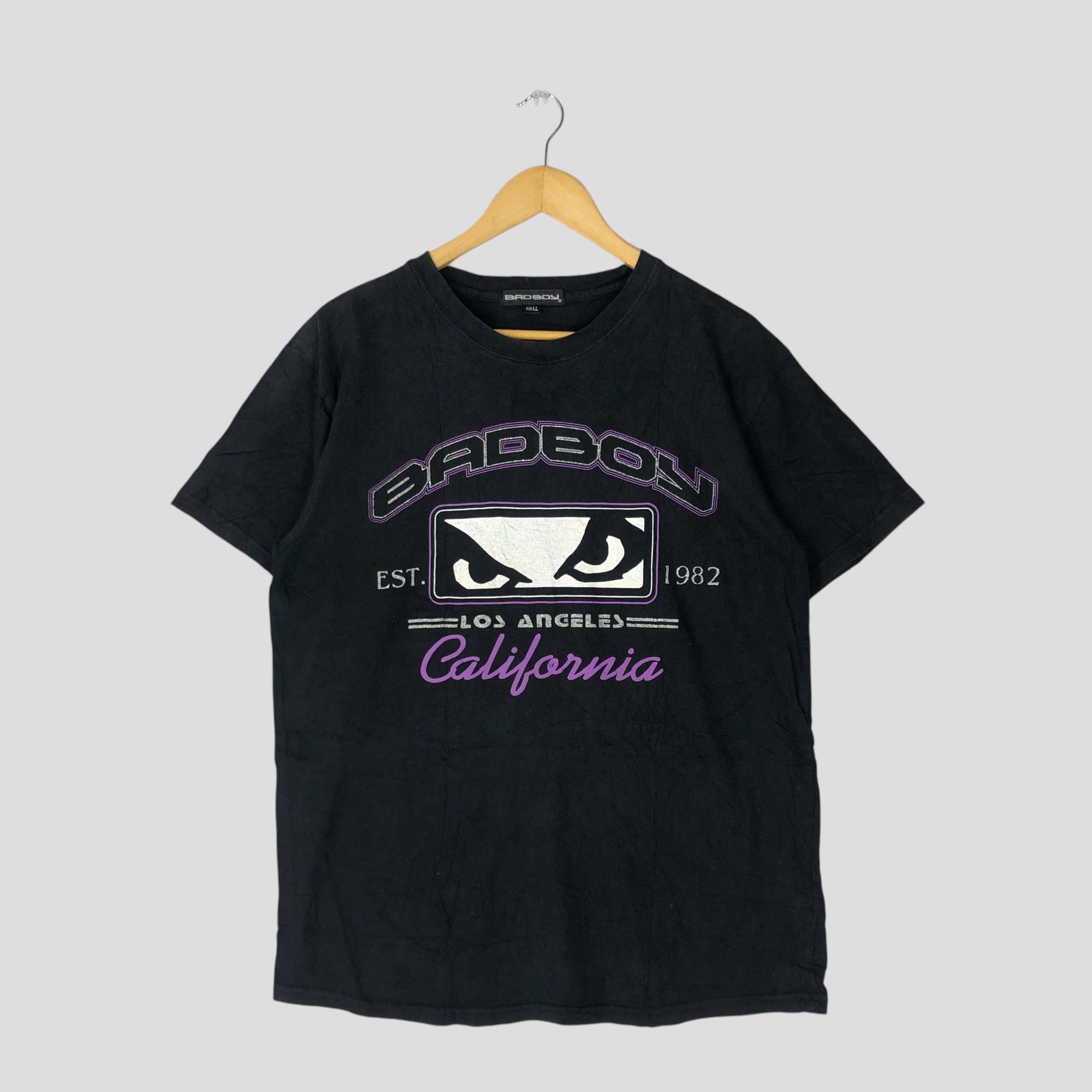 Vintage 90s Badboy Never Give up Black T Shirt Badboy California