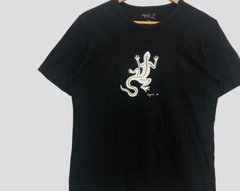 Vintage Agnes B Homme Paris T-shirt: 90s Black Tee, Size M - Etsy