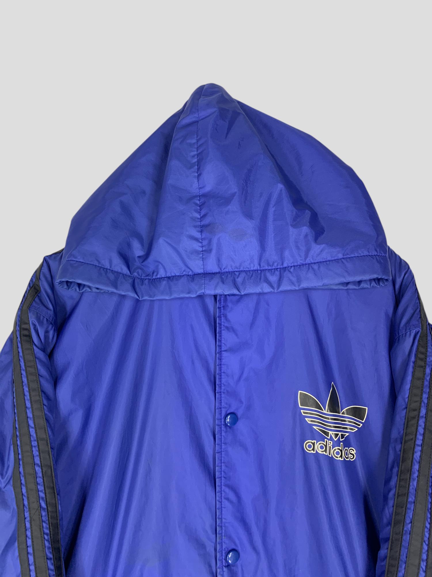 Vintage Adidas Trefoil Hoodie Jacket: 80s Retro Sportswear Parka