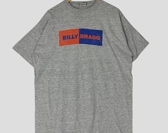 Camiseta vintage de Billy Bragg de los 90: Sin pop, sin estilo, britpop grunge XL