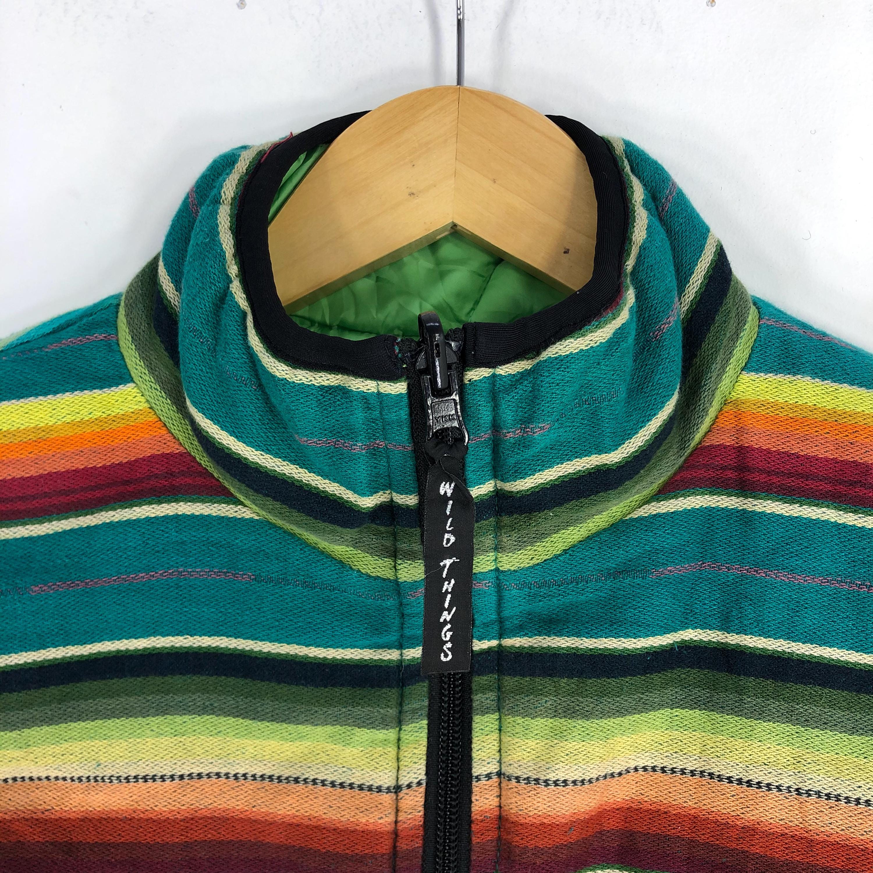 ジャケット・アウター 90s WILD THINGS down vest M made in USA Vintage Wild Things Reversible Puffer Vest Jacket Wild