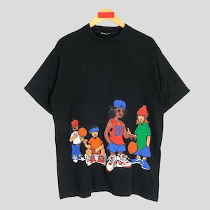 Vintage 90s Graphic T Shirt Large Black Graphic Raptees Gangsta Hip Hop T Shirt Size L