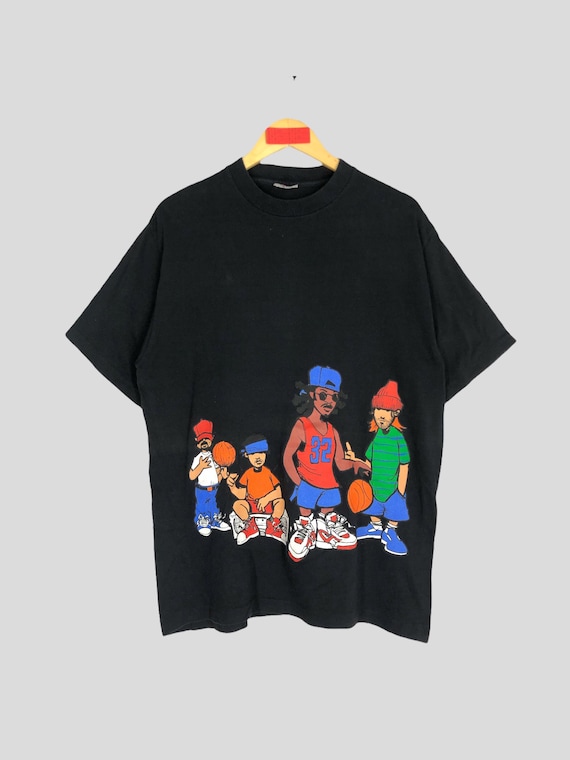 Vintage 90s Graphic T Shirt Large Black Graphic Raptees Gangsta