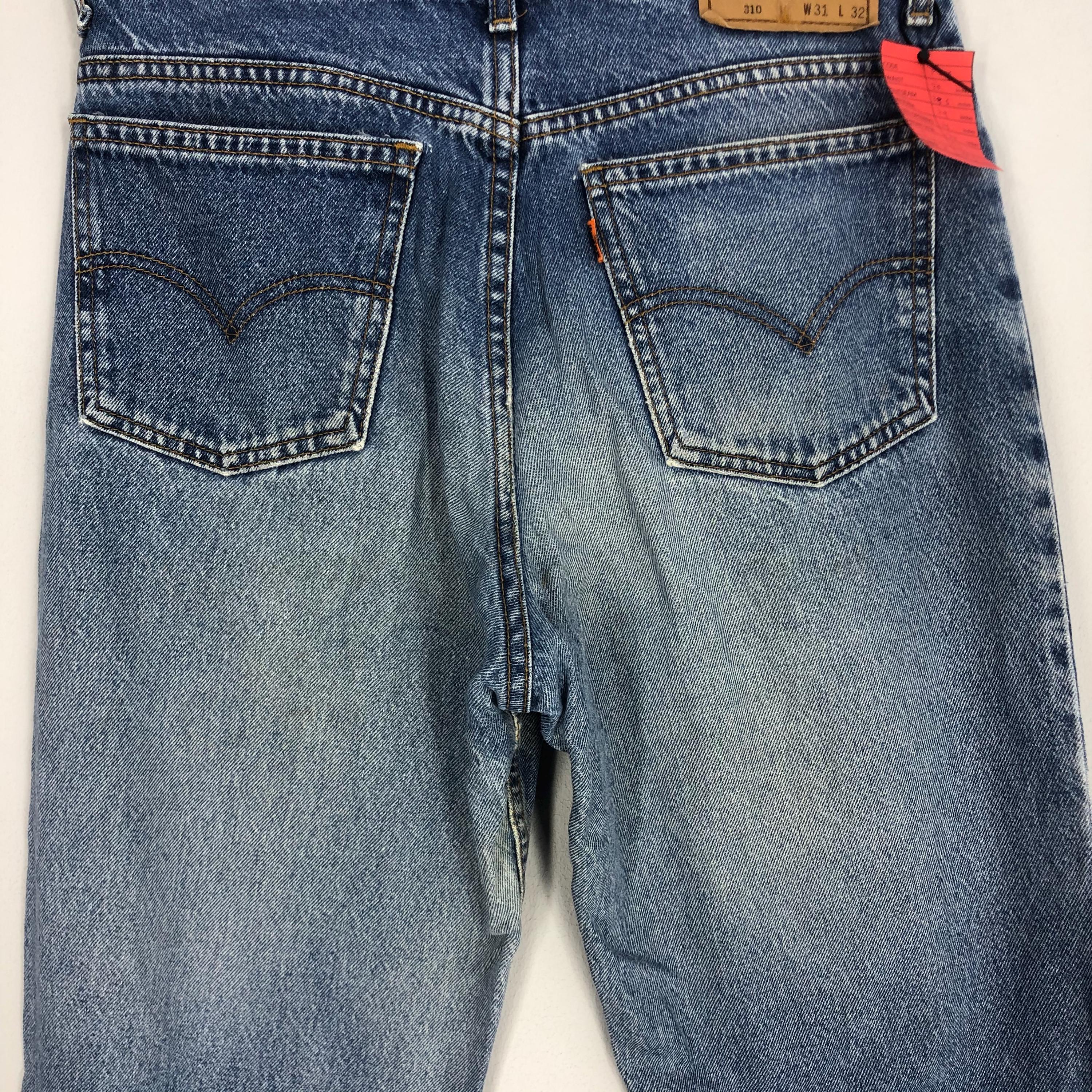 Vintage 80s Levi's 301 Jeans: Stone Wash Denim, Orange Tab (31x39