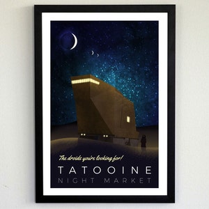 Tatooine Night Market Poster