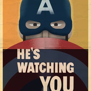 Cartel de Propaganda de la Segunda Guerra Mundial Capitán América