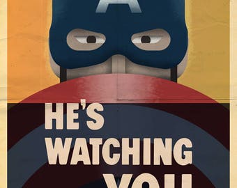 Captain America WWII Propaganda Poster