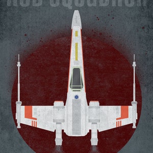 Red Squadron Star Wars X-wing poster image 2