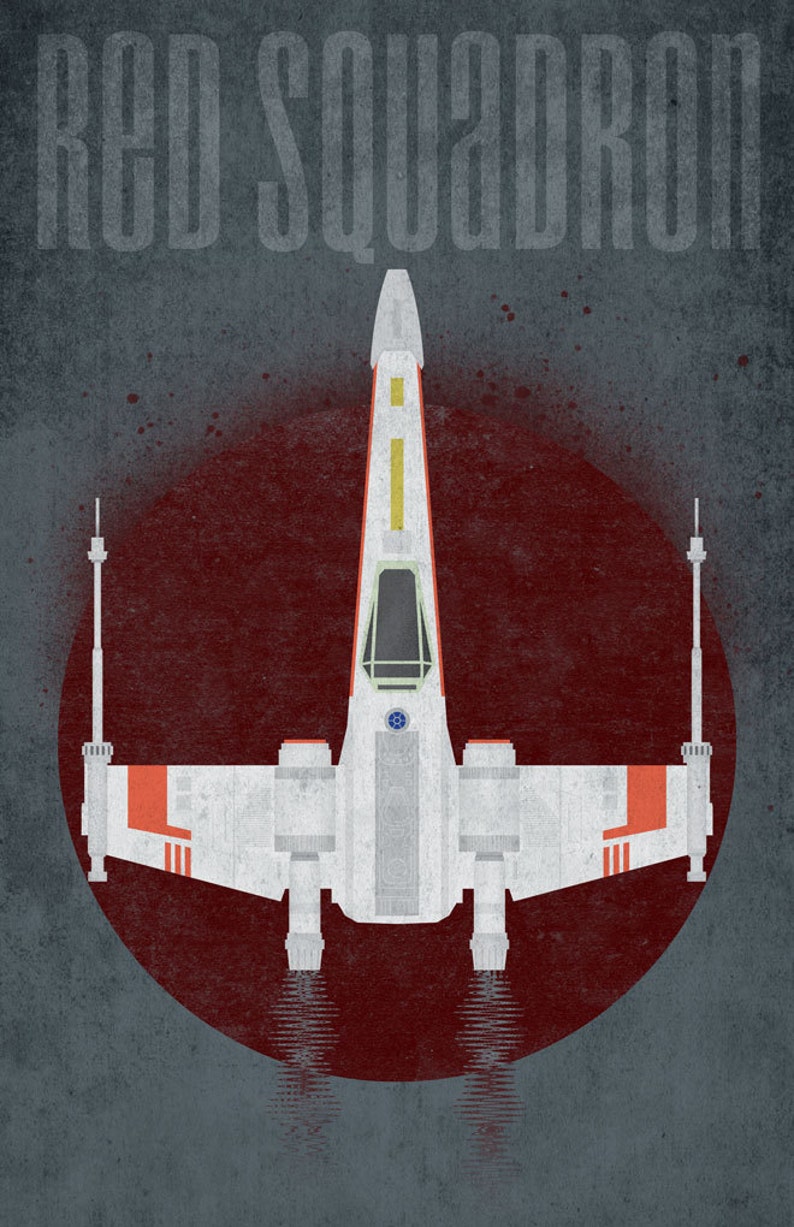 Red Squadron Star Wars X-wing poster image 2