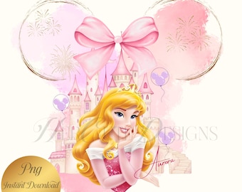 Castillo de orejas de Minnie del Reino Mágico PNG: Diseño Aurora (Descarga digital)