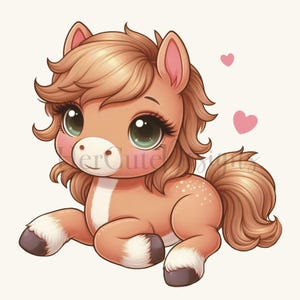 Mignon bébé cheval à pois PNG | Animaux de la ferme PNG | Poupée cheval | PNG ouest | Fille | Bébé cheval | Thème d'anniversaire | Thème baby shower