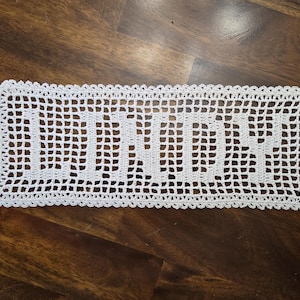 Custom Made Name Doily with Small Border