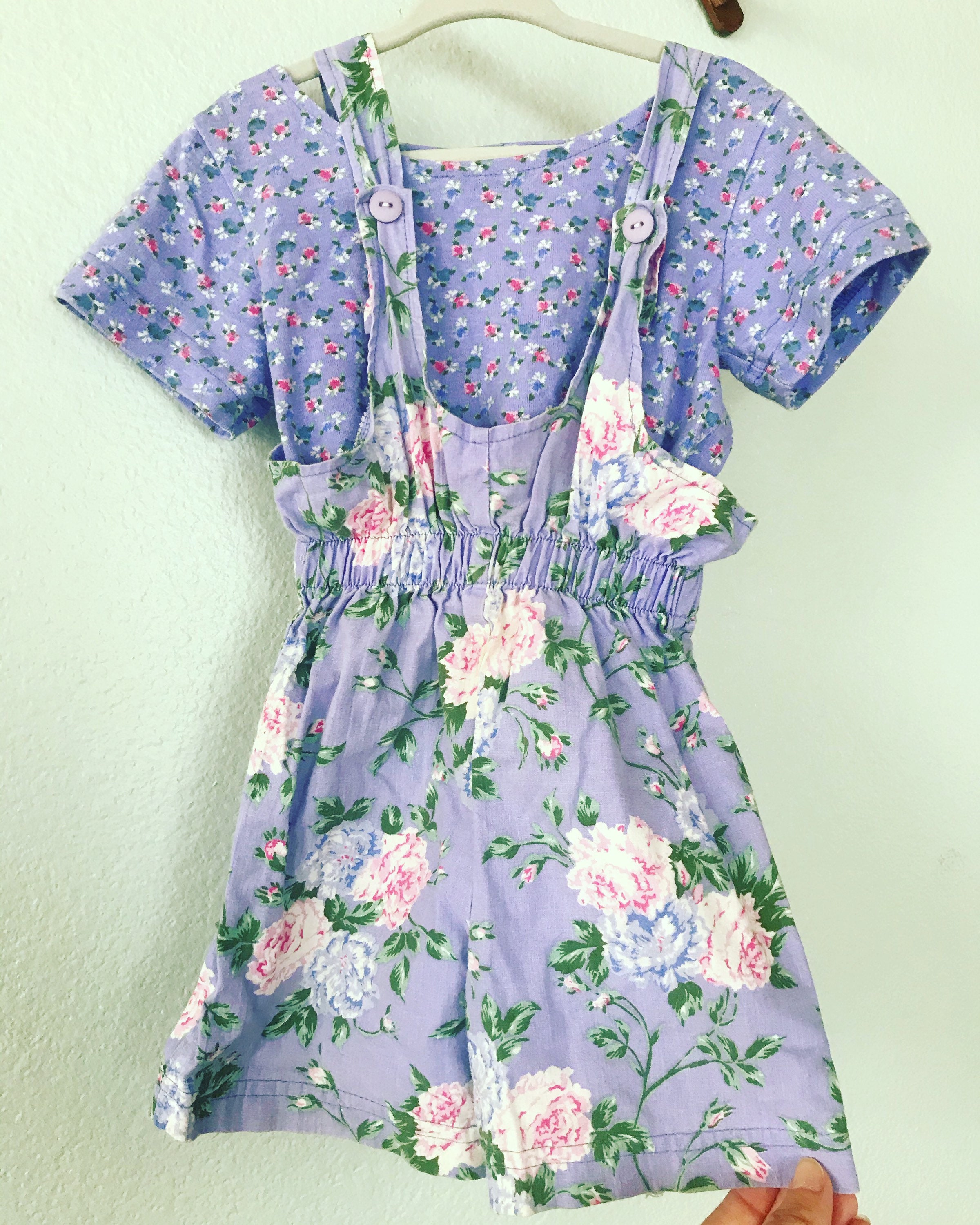 Vintage Floral Jumper Crop Top Set by 
