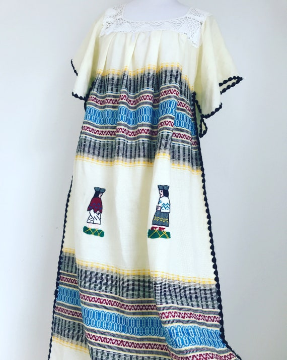 Vintage ethnic maxi dress, embroidered ethnic dres