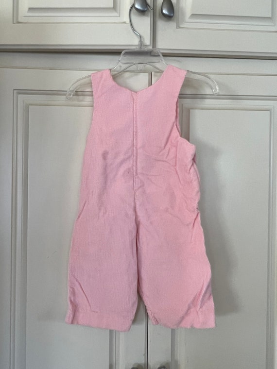 Vintage handmade bubblegum pink corduroy overalls… - image 10