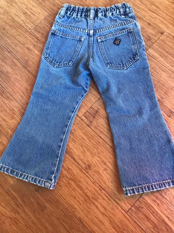 Vintage Toddler Bell Bottom Jeans, floral bell bottom… Gem