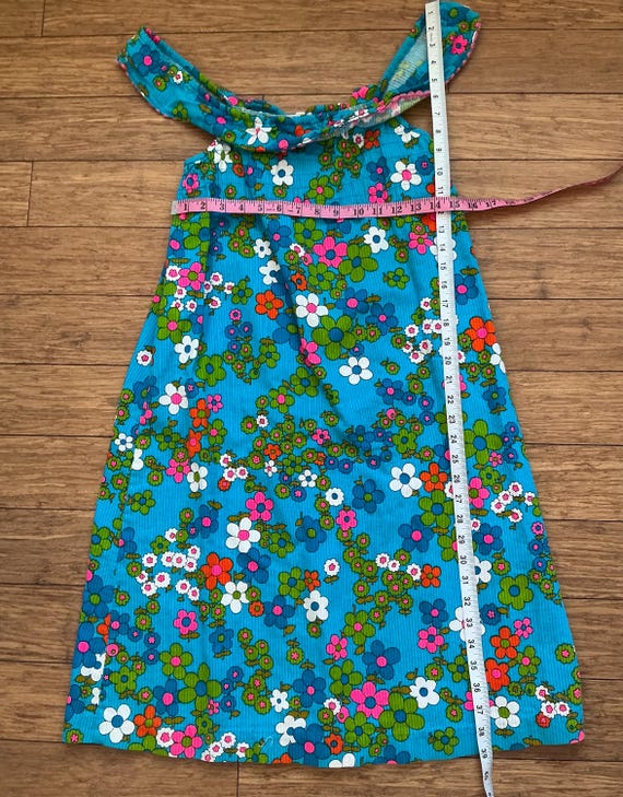 Vintage Handmade Flower Power adult Dress - image 4
