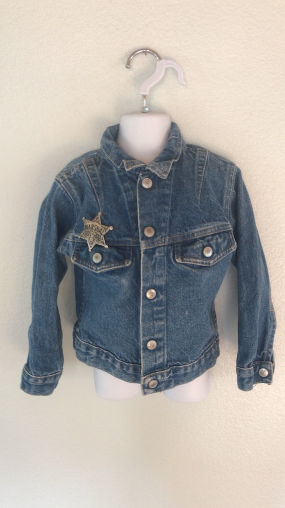 Vintage Toddler Denim Jacket, vintage jean Plain P