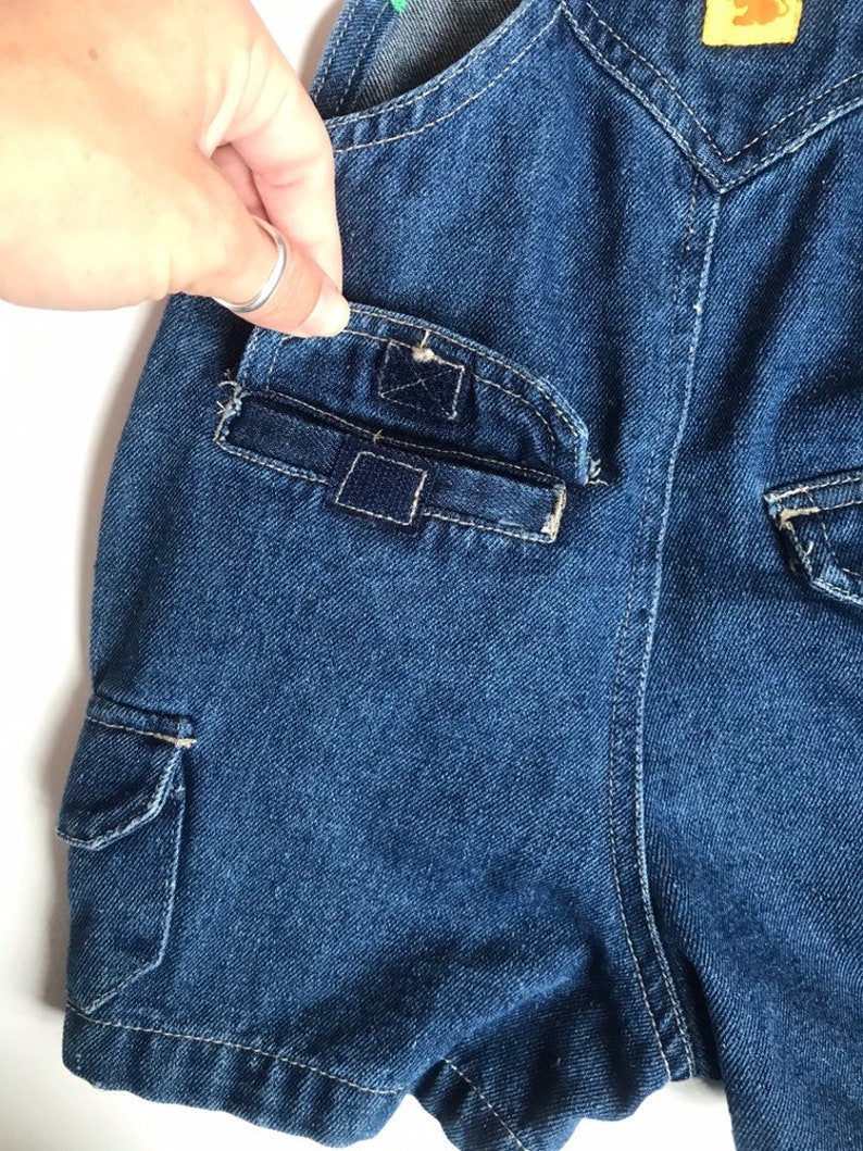 Safari denim shortalls overalls lion 18 months