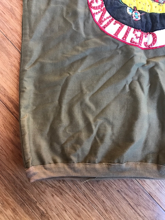 olive green airplane long sleeve top dancing on the ceiling olive green top size small