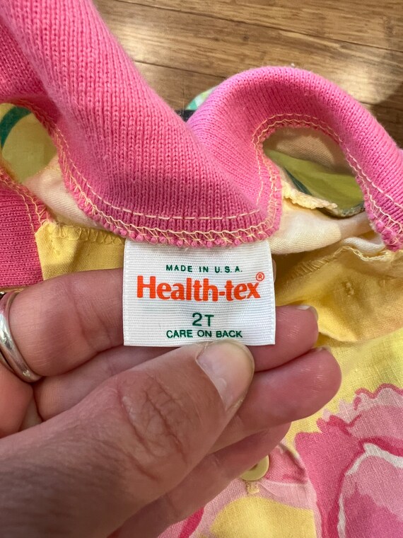 Vintage floral healthTex polo top tagged 2T - image 6