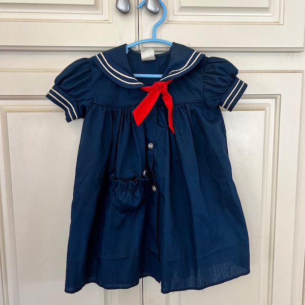 Vintage sailor nautical dress tagged 24 months by Bryan