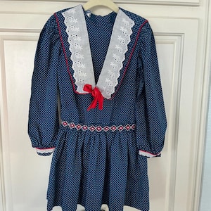 Polly Flinders Red and White Dress - Etsy