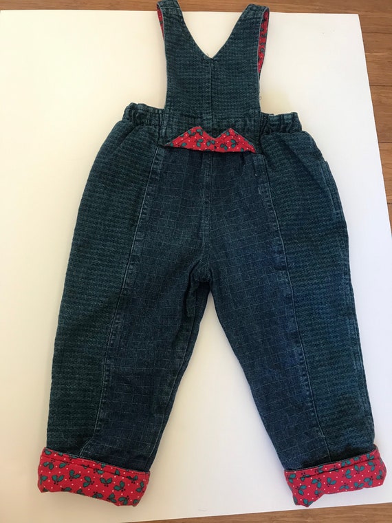 Vintage Toddler Overalls 2T Lederhosen Style Gem