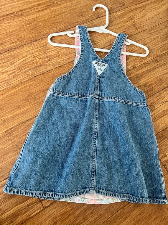 Vintage toddler Oshkosh bgosh patchwork overalls … - image 3